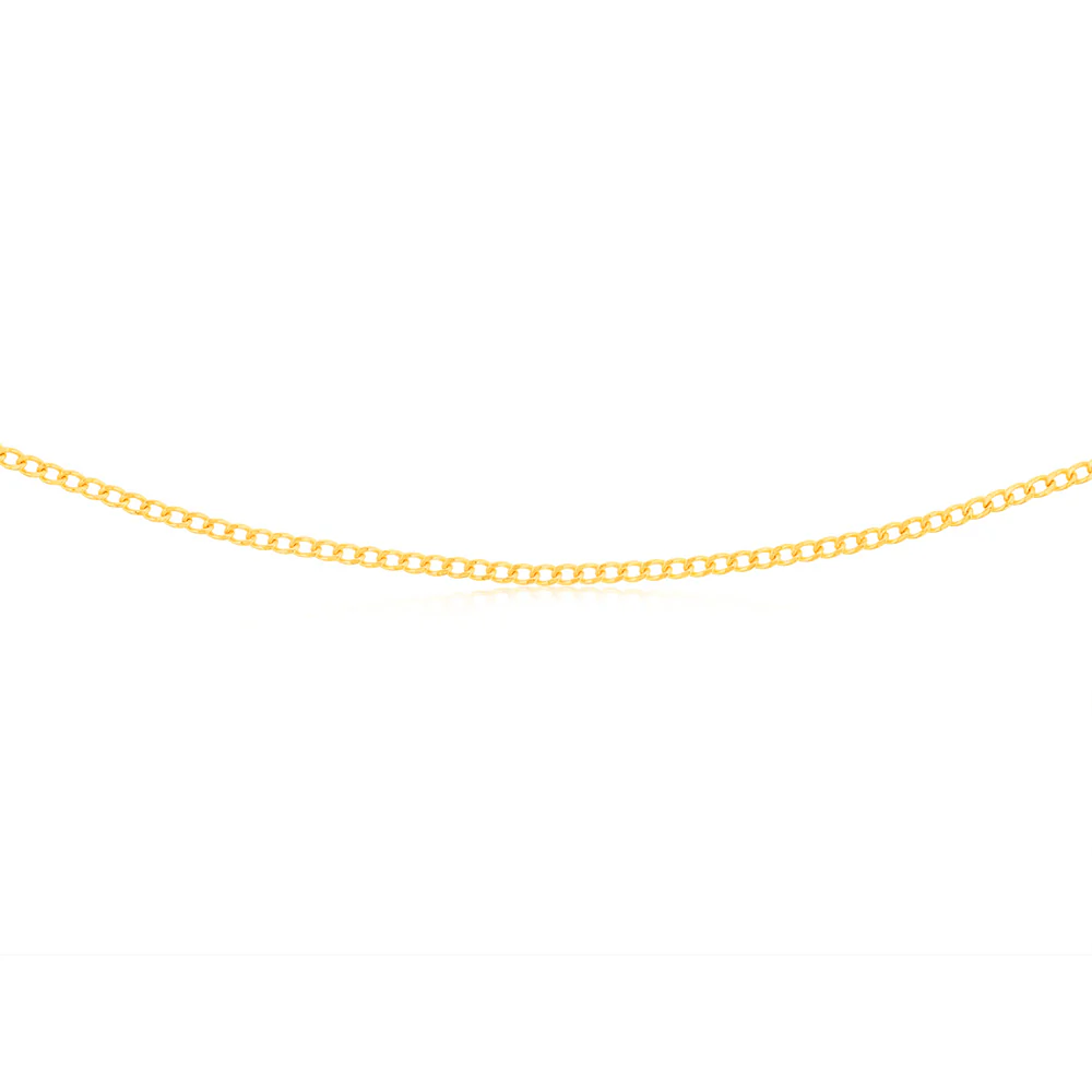 9ct Yellow Gold 40 Gauge Curb 50cm Chain - Image 3