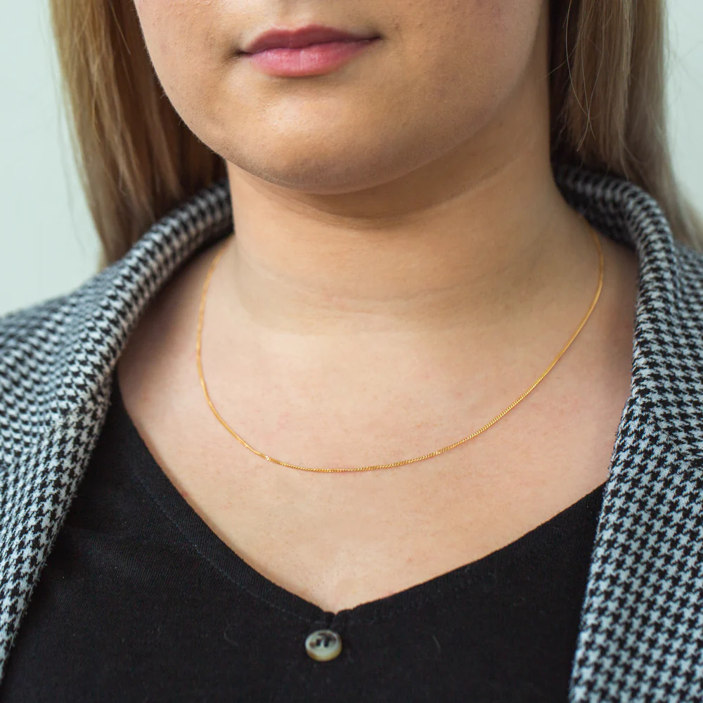 9ct Yellow Gold Curb 51cm 31 Gauge Chain - Image 3