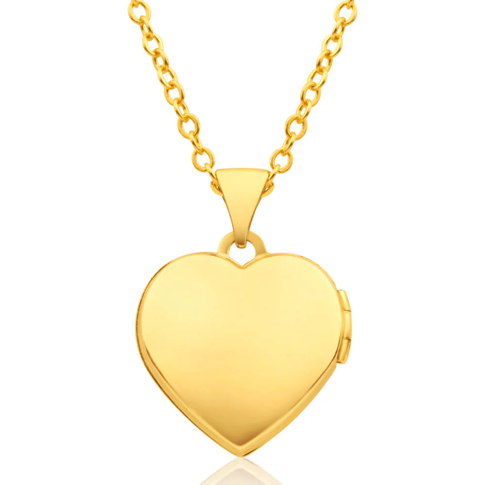 9ct Yellow Gold 'Mum' Floral Heart Locket - Image 3