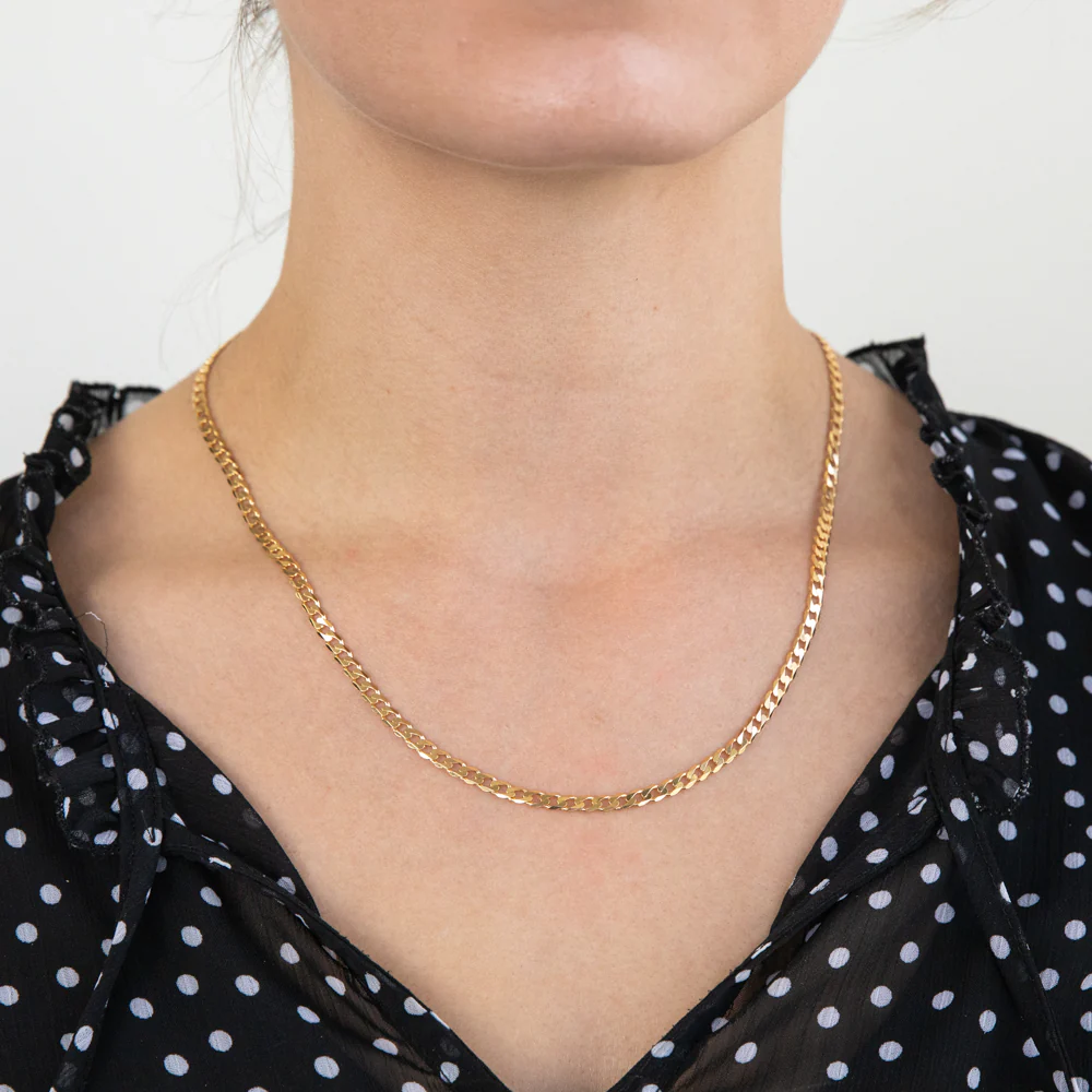 9ct Yellow Solid Gold 50cm Curb Chain 100Gauge - Image 3