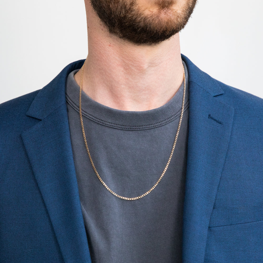 9ct Yellow Solid Gold 60 Gauge Curb 60cm Chain - Image 3