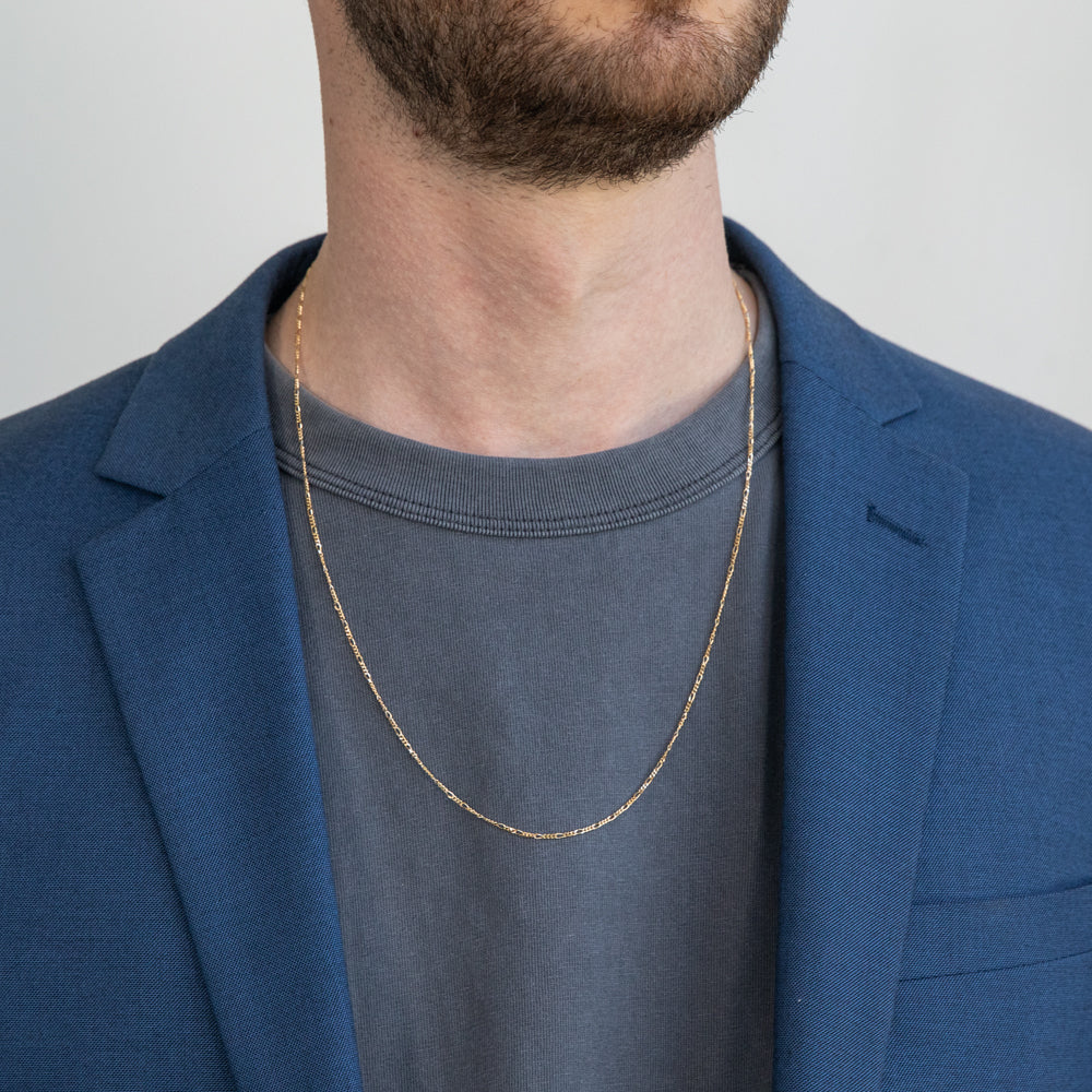 9ct Yellow Solid Gold Opulent Figaro Chain - Image 3